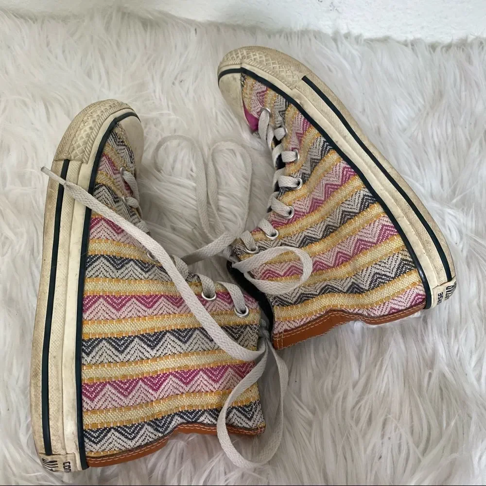 Converse Chuck Taylor All Star Chevron Zig Zag High Top Sneakers 3.5 EUR 35.5